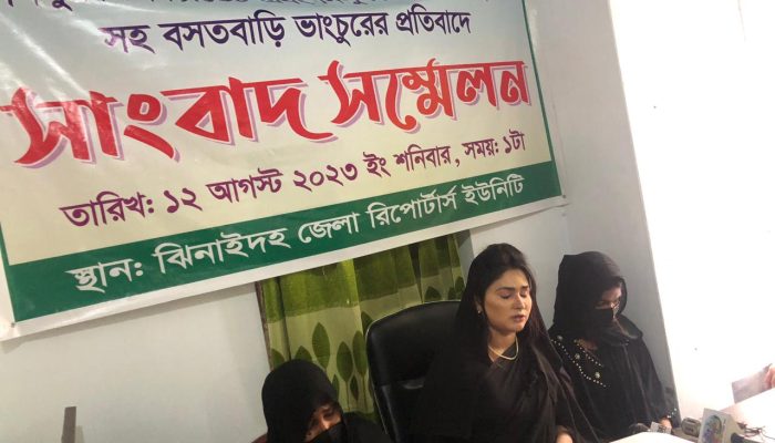 ঝিনাইদহের শৈলকুপায় শিক্ষা প্রতিষ্ঠান ও বসতবাড়ি ভাংচুরের প্রতিবাদে সংবাদ সম্মেলন