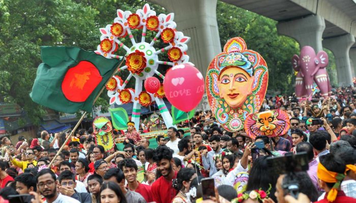 মঙ্গল শোভাযাত্রায় এবারের স্লোগান ‘নববর্ষের ঐকতান, ফ্যাসিবাদের অবসান’