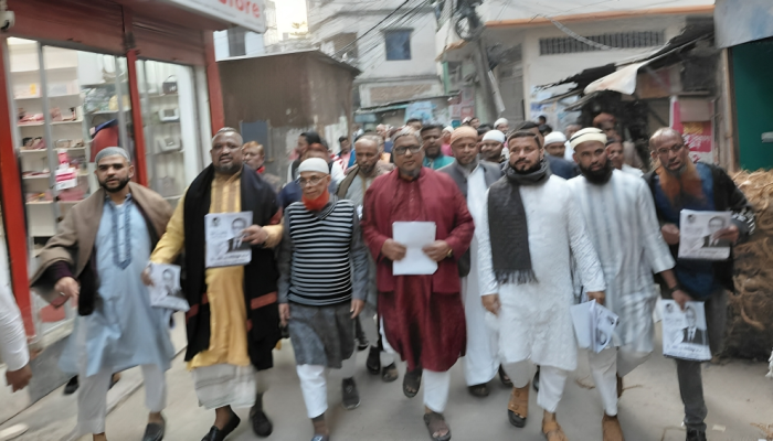 ঢাকা-১১ আসনে ড. এম এ কাইয়ূমের পক্ষে ধানের শীষে গণপ্রচারণা
