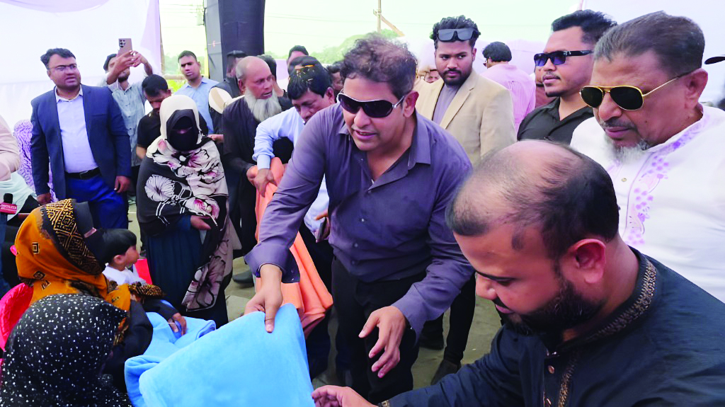 রূপগঞ্জে মোস্তাফিজুর রহমান দিপুর উপস্থিতিতে শীতবস্ত্র বিতরণ ও দোয়া মাহফিল