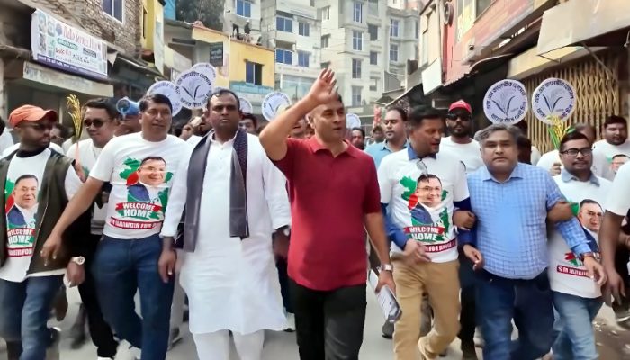 দক্ষিণখান থানাধীন ৪৯ নম্বর ওয়ার্ডে ধানের শীষের নির্বাচনী প্রচারণা