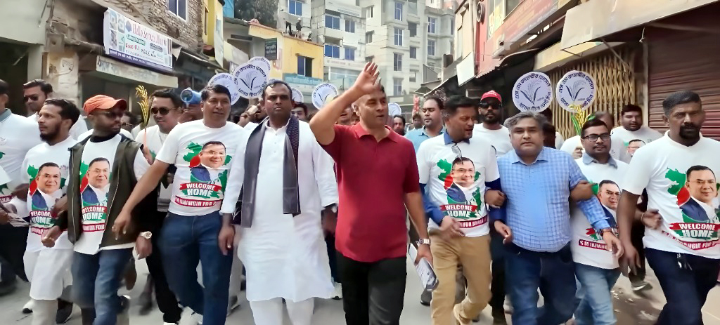 দক্ষিণখান থানাধীন ৪৯ নম্বর ওয়ার্ডে ধানের শীষের নির্বাচনী প্রচারণা